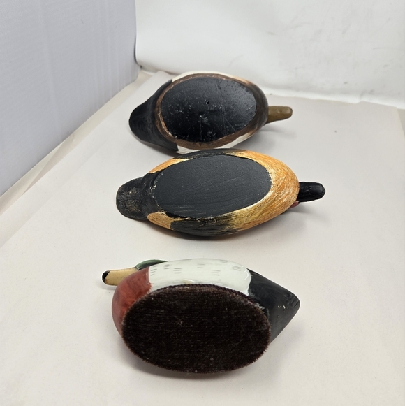 Family Of Ducks Dad, Mom & Baby 2 Larger Ones Resin Small Ceramic? Vtg Hand Made - Picture 11 of 13